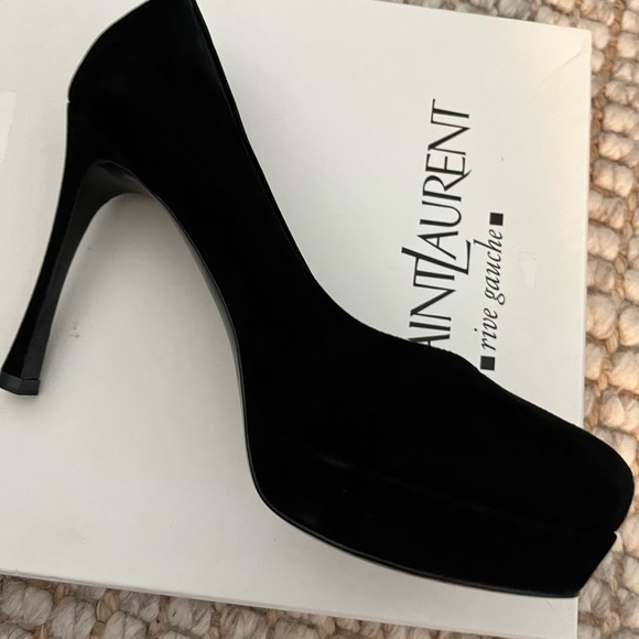 Yves saint Laurent Gisele black suede pump new - Picture 7 of 16